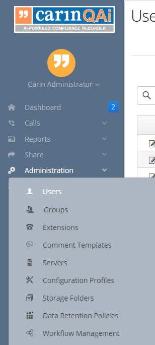 Carin User Configuration
