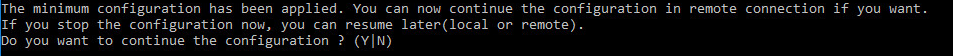 TPOvaCLI Wizard Message