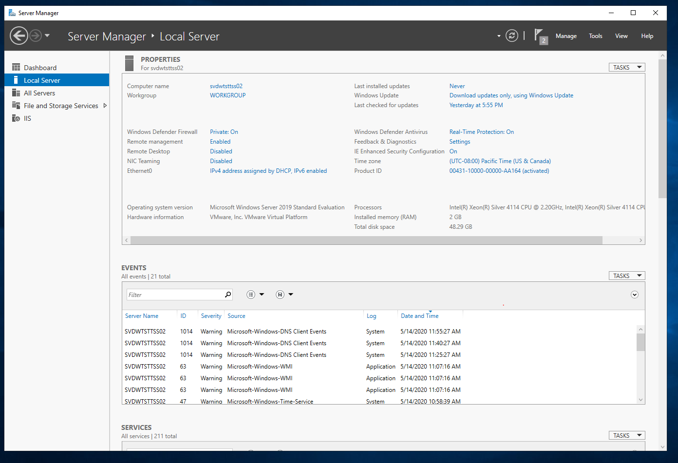 Windows Server 2019 PIC211