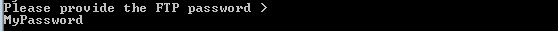 TPOvaCLI Wizard FTP Password