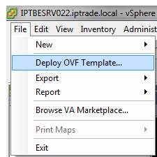 vSphere Deploy menu