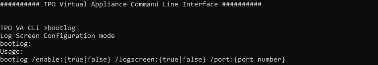TPOvaCLI Wizard Bootlog