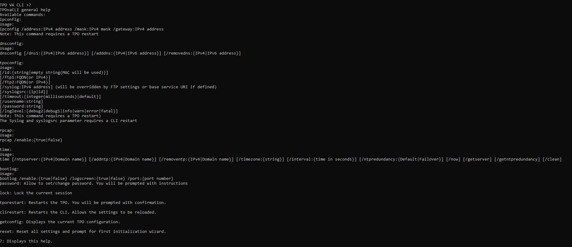 CLI General Help
