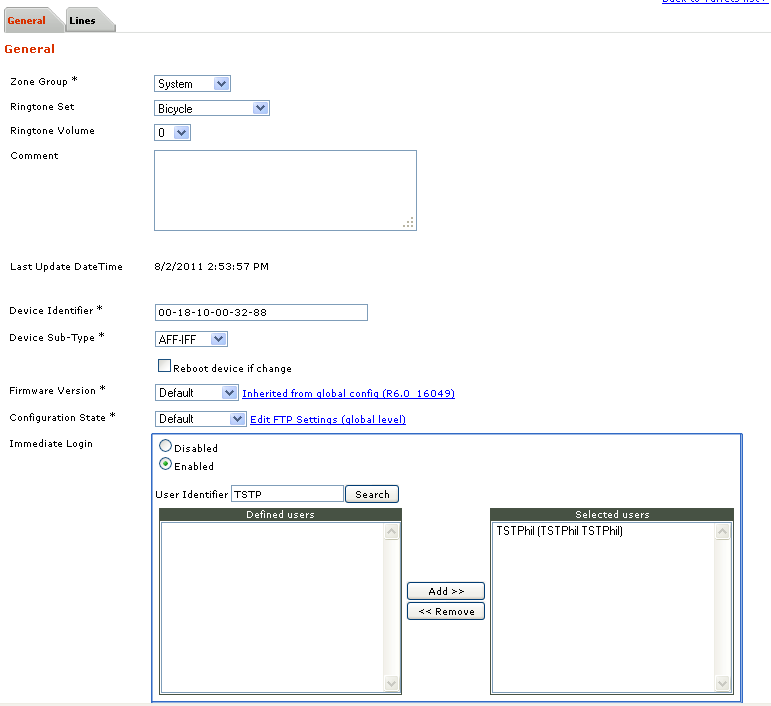 Linkdevice to user