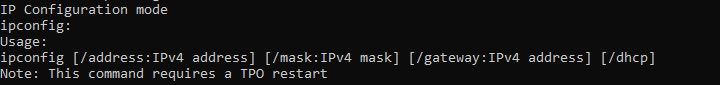CLI Ipconfig help
