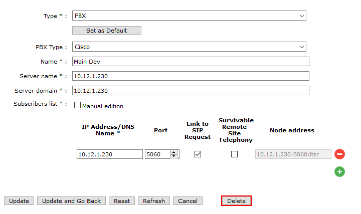 pbxClustersConfigured