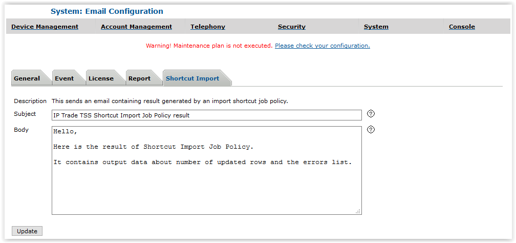 ShortcutImportEmail