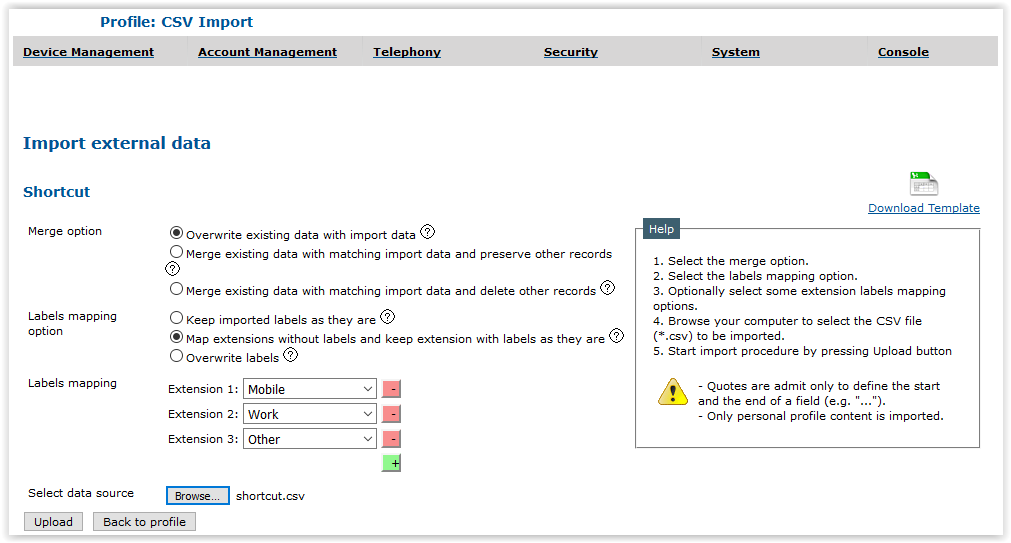 ShortcutsImportForm
