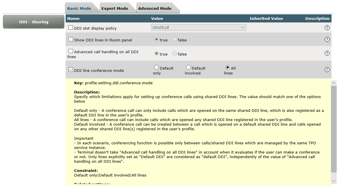 TD-Netrix-profile.setting.ddi.conference.mode
