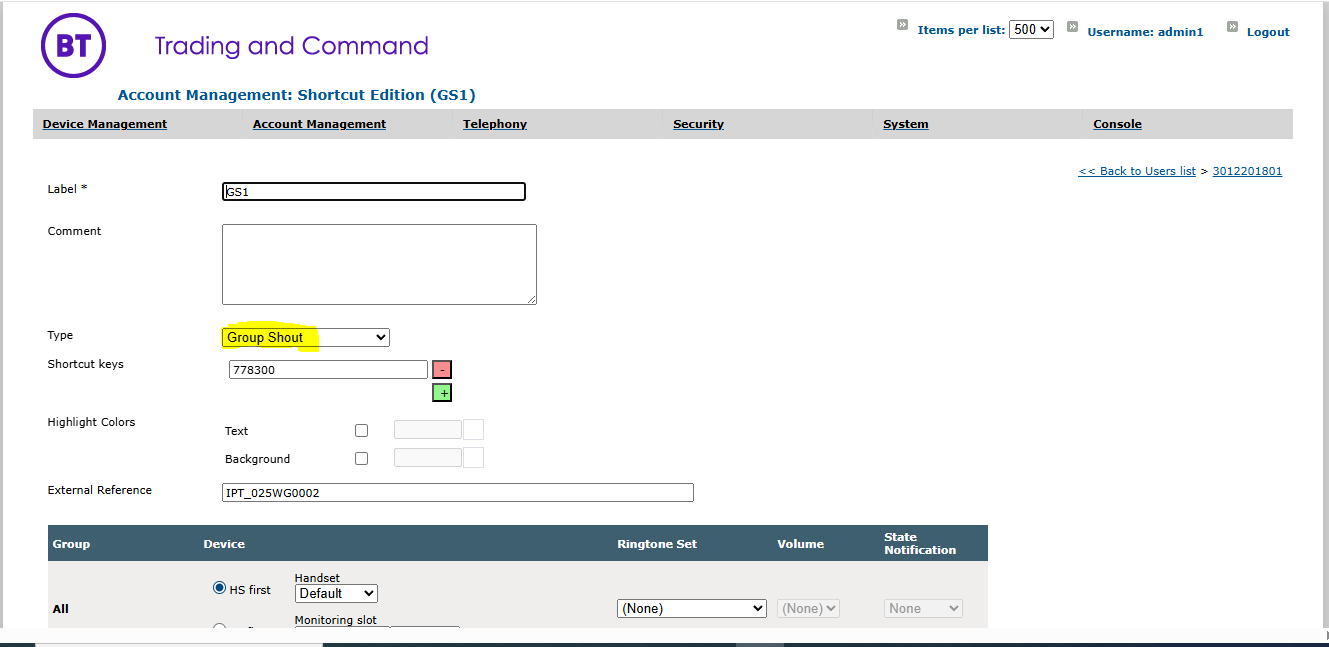 TSS-GroupShout-Configure