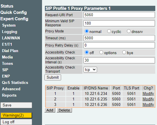 Vega400G-SIPProfile-Proxylist