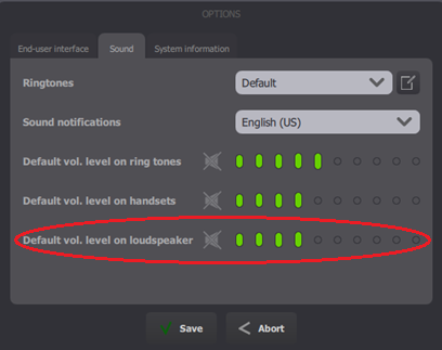 Volumeoptionsloudspeaker