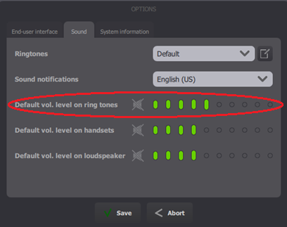 Volumeoptionsringtone