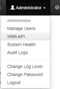 WBA_API_User_Menu